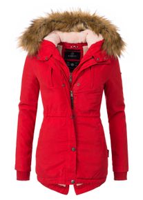 Wintermantel Marikoo "Wintermantel Akira", Damen, Gr. L, rot, Obermaterial: 90% Polyester PES. 10% Nylon NY. Obermaterial: Futter: 100% Polyester PES. 100% Polyester PES., M&auml;ntel Wintermantel