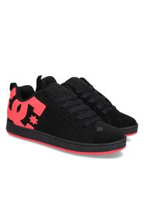 Sneaker DC Shoes "Court Graffik", Damen, Gr. 6,5(37,5), schwarz (schwarz, hot pink), Obermaterial:55, 91% Leder, 38, 75% Synthetik, 5, 34% Microfaser;, Schuhe Sneaker