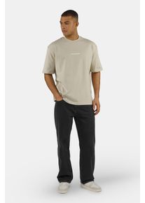 Rundhalsshirt Pegador "COLNE LOGO OVERSIZED TEE", Damen, Gr. XS, khaki beige warm wei&szlig;, Single Jersey, Obermaterial: 100% Baumwolle, bedruckt, oversize normal, Rundhals, gerader Abschluss, Shirts Rundhalsshirt, Baumwolle, oversize