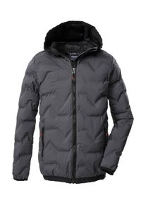 Steppjacke Killtec "KOW 229 BYS QLTD JCKT", Jungen, Gr. 164, grau (mittelgrau), Obermaterial: 100% Polyester;Futter: 100% Polyester;F&uuml;llung: 100% Polyester, Jacken Steppjacke, Winddichte, wasserabweisende Kinderjacke mit 10.000 mm Wassers&auml;ule