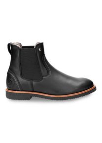 Chelseaboots Panama Jack "Garnock Igloo", Herren, Gr. 45, schwarz, Nappaleder, Schuhe Chelseaboots, mit brauner Sohlenrahmung