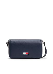 Umh&auml;ngetasche Tommy Jeans "TJW MUST FLAP CROSSOVER", Damen, Gr. B/H/T: 20,5cm x 10,5cm x 4,5cm, blau (navy), Lederimitat, Taschen Umh&auml;ngetasche, Damen Schultertasche, Minibag mit Tommy-Schmuckemblem