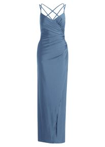 Abendkleid Vera Mont "Abendkleid figurbetont", Damen, Gr. 32, EURO, blau (hushed blau), Obermaterial: 82% Polyamid PA. 18% Elasthan EL., Kleider Abendkleid