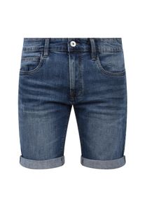 Jeansshorts INDICODE "Jeansshorts IDQuentin", Herren, Gr. M, N-Gr, blau (medium indigo), Web, Obermaterial: 98% Baumwolle CO. 2% Elasthan EL., unifarben, Basic, regular fit kurz, Jeans Jeansshorts