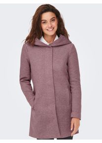 Langjacke Only "ONLSEDONA LIGHT COAT OTW NOOS", Damen, Gr. XL, rosa (rose braun detail:melange), Web, Obermaterial: 85% Polyester, 15% Baumwolle, meliert, figurumspielend Po-bedeckend, gerader Abschluss, Jacken Langjacke, Materialmix