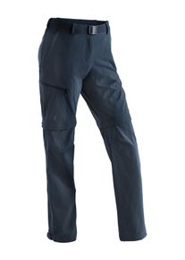 Outdoorhose Maier Sports "Nata", Damen, Gr. 21, Kurzgr&ouml;&szlig;en, blau (jeansblau), 90% Polyamid, 10% Elasthan, Hosen Outdoorhose, Damen Zip-Off Wanderhose, atmungsaktive Trekkinghose, Regular Fit