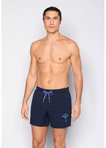 JOOP! Badeshorts JOOP "Solid Cornflower", Herren, Gr. S, N-Gr, open blau, Web, Obermaterial: 100% Polyester, Badehosen Badeshorts, mit seitlichen Taschen und Tunnelzug