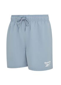 Badeshorts Reebok "Yale", Herren, Gr. L, N-Gr, blau (upgrade blau), Microfaser, Polyester, clean, unifarben, Badehosen Badeshorts, mit Kordelzug und elastischem Bund, mit Logo, basic