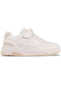 Sneaker Lotto, M&auml;dchen, Gr. 33, wei&szlig; (wei&szlig;, beige), Kunstfaser, Synthetik, mehrfarbig, Schuhe Sneaker, - in kinderfu&szlig;grechter Passform
