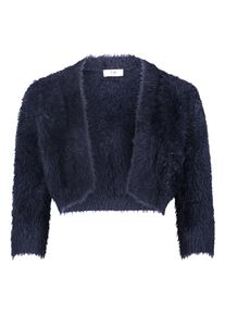 Bolero Vera Mont "Strickbolero mit Struktur", Damen, Gr. S, blau (night sky), Obermaterial: 70% Polyamid PA. 19% Viskose CV. 11% Polyester PES., Strickjacken Bolero