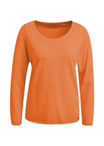 Smith & Soul Langarmshirt SMITH & SOUL, Damen, Gr. L, hot orange, Strick, Obermaterial: 50% Baumwolle, 50% Polyester, unifarben, regular fit normal, Rundhals, eingefasste Kante, Shirts Langarmshirt, tiefer Rundhals, regular fit