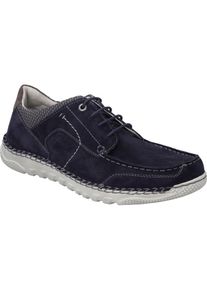 Schn&uuml;rschuh Josef Seibel "Wilson 10, ocean-kombi", Herren, Gr. 44, blau (ocean, kombi), Obermaterial: 80% Rindsleder Leather cow. 20% Textilmaterial TEXMAT., Schuhe Schn&uuml;rschuh