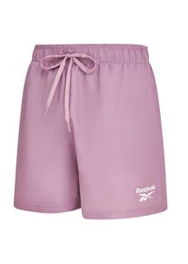 Badeshorts Reebok "Yale", Herren, Gr. XL, N-Gr, berry chill, Microfaser, Polyester, clean, unifarben, Badehosen Badeshorts, mit Kordelzug und elastischem Bund, mit Logo, basic