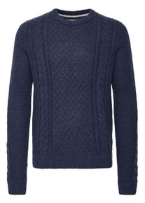 Strickfleece-Pullover Blend "Strickpullover BHPullover", Herren, Gr. 3XL, blau (marineblaus), Obermaterial: 80% Polyacryl PAN. 20% Baumwolle CO., Pullover Strickfleece-Pullover