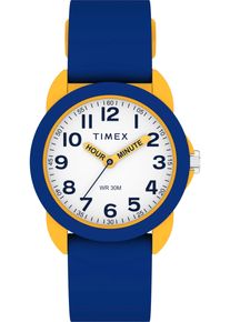 Quarzuhr Timex "TIME TEACHER", blau (dunkelblau), Armbanduhren, M&auml;dchen, Quarzuhr, Armbanduhr, Kinderuhr, Lernuhr, Geburtstag, Schulanfang, Geschenkidee