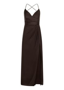 Abendkleid Vera Mont "Abendkleid r&uuml;ckenfrei", Damen, Gr. 42, EURO, braun (schwarz maroon), Obermaterial: 81% Polyamid PA. 19% Elasthan EL., Kleider Abendkleid