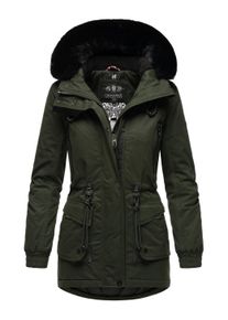 Wintermantel Navahoo "Wintermantel Olessaa", Damen, Gr. S, gr&uuml;n (olive), Obermaterial: 100% Baumwolle CO. Obermaterial: Futter: 100% Polyester PES. 100% Polyester PES., M&auml;ntel Wintermantel