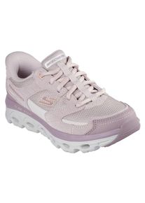 Slip-On Sneaker Skechers "GLIDE-STEP SOLE-PARADISE VALLEY", Damen, Gr. 35, rosa (rosa kombiniert), Lederimitat, Mesh, Veloursleder, Schuhe Slip-On Sneaker, Freizeitschuh, Schn&uuml;rschuh mit elastischen Schn&uuml;rsenkeln