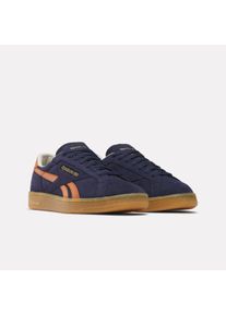 Sneaker Reebok CLASSIC "CLUB C GROUNDS UK", Herren, Gr. 36,5, blau (vectornavy, schwarzginger, rbkbrass), Leder, Synthetik, Schuhe Sneaker