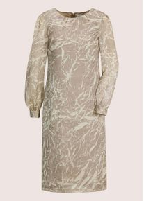 Madeleine Mode Sommerkleid MADELEINE "Kleid Modernes Crash-Kleid mit Two-Tone-Effekt", Damen, Gr. 34, N-Gr, wei&szlig; (cappuccino, wollwei&szlig;, melange), Obermaterial: 100% Polyester PES., Modern, Kleider Sommerkleid, Kleid mit Crash & Two-Ton Effekt