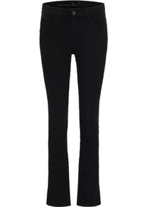 Slim-fit-Jeans Mustang "Rebecca", Damen, Gr. 27, L&auml;nge 32, schwarz (mignight schwarz), Denim/Jeans, Obermaterial: 65% Baumwolle, 31% Polyester, 4% Elasthan, lang, Jeans Slim-fit-Jeans