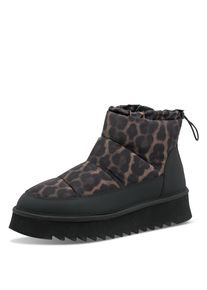 Winterboots Tamaris, Damen, Gr. 40, schwarz, leo, Lederimitat, Textil, Schuhe Winterboots, Plateau, Snowboots, Outdoorschuh, Schnellverschluss am Schaftrand