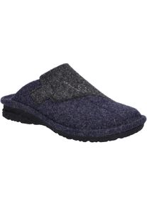 Hausschuh Josef Seibel "Toulouse 05, dunkelblau-kombi", Herren, Gr. 44, blau (dunkelblau, kombi), Obermaterial: 100% Textilmaterial TEXMAT., Schuhe Hausschuh