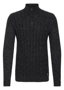 !Solid Troyer SOLID "Troyer SDRichart", Herren, Gr. M, grau (dunkelgrau melange), Obermaterial: 70% Baumwolle CO recyc.. 30% Polyester Pol. recyc.., Pullover Troyer