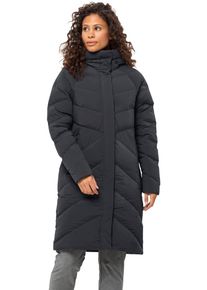 Daunenmantel Jack Wolfskin "MARIENPLATZ COAT W", Damen, Gr. XL, grau (phantom), Obermaterial: 87% Polyamid, 13% Elasthan. Futter: 100% Polyester. Wattierung: 90% Entendaune, 10% sonstige Federn, unifarben, hoch geschlossener Ausschnitt, M&auml;ntel Daunenmantel, W&auml;rmend, winddicht, Daunenjacke