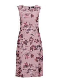 Abendkleid GOLDNER "Elegantes Kleid aus weichem Mesh", Damen, Gr. 44, N-Gr, rosa (rosenquarz, purpur, gemustert), Obermaterial: 92% Polyester PES. 8% Elasthan EL., Gerade, Kleider Abendkleid, mit trageangenehmen Jersey abgef&uuml;ttert