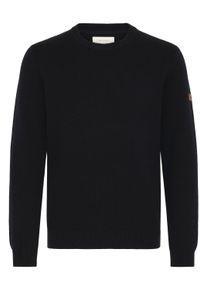 Strickfleece-Pullover Blend "Strickpullover BHFintano", Herren, Gr. L, schwarz, Obermaterial: 70% Baumwolle CO recyc.. 30% Polyester Pol. recyc.., Pullover Strickfleece-Pullover