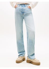 Straight-Jeans Tommy Jeans "MID RISE STRAIGHT BJ2013", Damen, Gr. 34, L&auml;nge 32, denim light, Denim/Jeans, Obermaterial: 60% Baumwolle, 40% Lyocell, unifarben, straight fit, Jeans Straight-Jeans