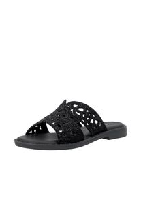 Pantolette Remonte, Damen, Gr. 41, schwarz, Textil, Basic, Schuhe Pantolette, Sommerschuh mit Glitzersteine und Feel Soft-Ausstattung