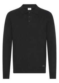 !Solid Longsleeve SOLID "Strickpullover SDAkel", Herren, Gr. L, schwarz (true schwarz), Obermaterial: 70% Baumwolle CO recyc.. 30% Polyester Pol. recyc.., Shirts Longsleeve