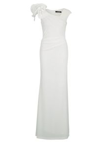 Abendkleid Vera Mont "Abendkleid figurbetont", Damen, Gr. 40, EURO, wei&szlig; (rohwei&szlig;), 95% Polyester PES. 5% Elasthan EL., Kleider Abendkleid