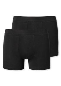Boxershorts Schiesser "Boxershort 2er Pack", Jungen, Gr. 152, schwarz, Obermaterial: 95% Baumwolle CO. 5% Elasthan EL., Unterhosen Boxershorts