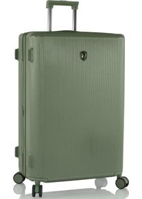 Hartschalen-Trolley Heys "Earthtone, verschiedene Gr&ouml;&szlig;en und Farben", Damen, Gr. B/H/T: 48cm x 76cm x 30cm 117 l, gr&uuml;n (moss), Polycarbonat, Koffer Hartschalen-Trolley, Heys Reisegep&auml;ck TSA Schloss Volumenerweiterung