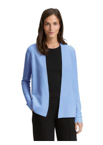 Cardigan Tom Tailor, Damen, Gr. S (36), blau (stonington blau), Strick, Obermaterial: 100% Baumwolle, figurumspielend h&uuml;ftlang, Strickjacken Cardigan, mit feiner Struktur
