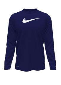 T-Shirt Nike "LONG SLEEVE HYDROGUA", M&auml;dchen, Gr. S, midnight navy, Jersey, Obermaterial: 100% Polyester, normal, Rundhals, Shirts T-Shirt, f&uuml;r Kinder, sportlicher Stil, Kurzarm, mit Dri-FIT-Technologie