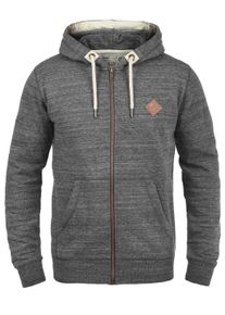 !Solid Kapuzensweatjacke SOLID "Kapuzensweatjacke SDCraig", Herren, Gr. M, grau (grau mel), Obermaterial: 93% Baumwolle CO. 7% Polyester PES., Sweatjacken Kapuzensweatjacke