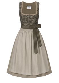 N&uuml;bler Dirndl N&Uuml;BLER "Dirndl midi Gina", Damen, Gr. 40, EURO, gr&uuml;n (oliv), Obermaterial: 100% Polyester PES., Kleider Dirndl