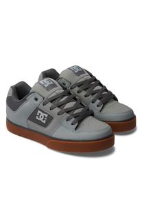 Sneaker DC Shoes "Pure", Herren, Gr. 10 (43), grau (carbon, gum), Obermaterial:55, 4% Leder, 44, 6% Synthetik;, Schuhe Sneaker