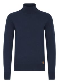 Rollkragenpullover Blend "Rollkragenpullover BHFibes", Herren, Gr. L, blau (marineblaus), Obermaterial: 70% Baumwolle CO recyc.. 30% Polyester Pol. recyc.., Pullover Rollkragenpullover