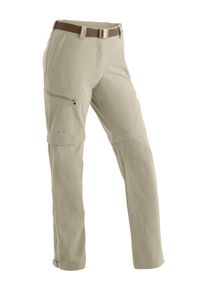Outdoorhose Maier Sports "Nata", Damen, Gr. 22, Kurzgr&ouml;&szlig;en, braun (hellbraun), 90% Polyamid, 10% Elasthan, Hosen Outdoorhose, Damen Zip-Off Wanderhose, atmungsaktive Trekkinghose, Regular Fit
