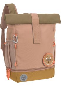 L&auml;ssig Kinderrucksack L&Auml;SSIG "Nature, Mini Rolltop Backpack, Hazelnut", M&auml;dchen, Gr. B/H/T: 23cm x 33cm x 11cm, braun (hazelnut), Polyester, Rucks&auml;cke Kinderrucksack, aus recycelten PET-Flaschen