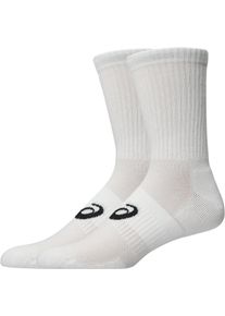 Sportsocken asics "6 PACK CREW SOCK", Damen, Gr. XL (47/49), brilliant wei&szlig;, Obermaterial: 70% Baumwolle, 16% Nylon, 11% Polyester, 3% sonstige Fasern, Socken Sportsocken, f&uuml;r Fitness, mit Mesh-Knit-Gewebe, mit D&auml;mpfung