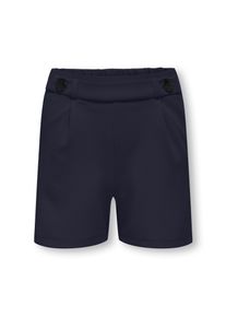 Shorts KIDS Only "KOGGEGGO LIFE BUTTON SHORTS VD JRS NOOS", Jungen, Gr. 158, N-Gr, night sky, Jersey, Obermaterial: 95% Polyester, 5% Elasthan, unifarben, regular fit ca. Mitte Oberschenkel, Hosen Shorts