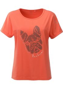 Funktionsshirt LPO "JASPER II WOMEN", Damen, Gr. 34 (XS), orange, 60% Baumwolle Jersey; 40% Modal, tailliert, Shirts Funktionsshirt, modischer Allover-Print