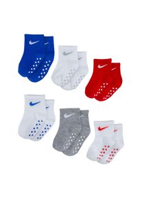 ABS-Socken Nike Sportswear "POP COLOR GRIPPER INFANT/TODDLER AN", Jungen, Gr. 68-80, bunt (wei&szlig;, blau, wei&szlig;, grau, wei&szlig;, rot), Baumwollmischung, Socken ABS-Socken, f&uuml;r Babys