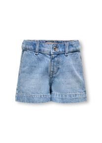Jeansshorts KIDS Only "KMGCOMET WIDE SHORTS DNM LB", Jungen, Gr. 110, N-Gr, light blau denim, Denim/Jeans, Obermaterial: 100% Baumwolle, unifarben, weit ca. Mitte Oberschenkel, Jeans Jeansshorts